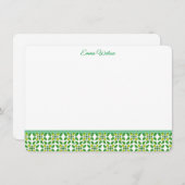 フラットノートカードグリーンフローラ ノートカード (正面/裏面)