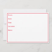 フラットノートカードバーベキュー招待状 ノートカード (裏面)
