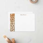 フラットノートカードヒョウの印刷 ノートカード (正面/裏面インサイチュ)