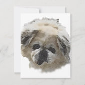 フラットノートカードルイニューウィザレスキューPekingese ノートカード (正面)