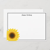 フラットノートカード – ひまわり ノートカード (正面/裏面)