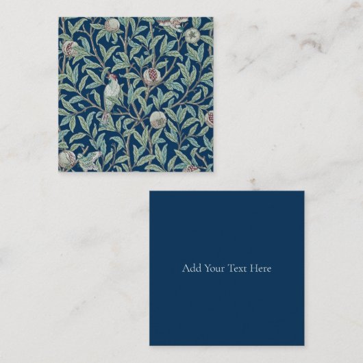 フラットノートカード:ウィリアム・モリス:ザクロ ノートカード (正面/裏面)