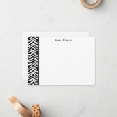 フラットノートカード-ゼブラ印刷 ノートカード (正面/裏面インサイチュ)