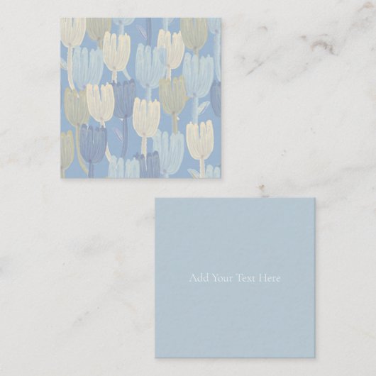 フラットノートカード:フローラ絵を描手 ノートカード (正面/裏面)