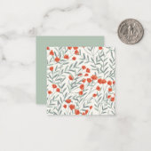 フラットノートカード:フローラ:小さな赤い花 ノートカード (正面/裏面インサイチュ)