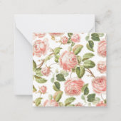 フラットノートカード:ヴィンテージバラ ノートカード (正面)