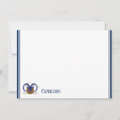 フラットノートカード – 〔占星術の〕十二宮図山羊座 ノートカード (正面)