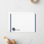 フラットノートカード – 〔占星術の〕十二宮図魚座 ノートカード (正面/裏面インサイチュ)