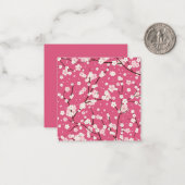 フラットノートカード:桜:さくらんぼの花。  ノートカード (正面/裏面インサイチュ)