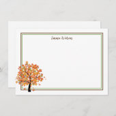 フラットノートカード – 秋 ノートカード (正面/裏面)