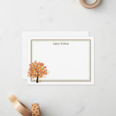 フラットノートカード – 秋 ノートカード (正面/裏面インサイチュ)