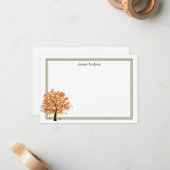 フラットノートカード – 秋 ノートカード (正面/裏面インサイチュ)