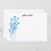 フラットノートカード – 花 ノートカード (正面/裏面)