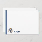 フラットノートカード – 蠍座 ノートカード (正面/裏面)