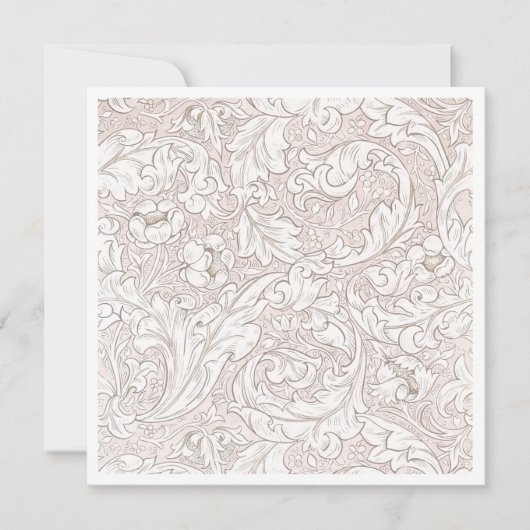 フラットノートカード: WILLIAM MORRIS :フローラルパターン ノートカード (正面)