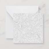 フラットノートカード: WILLIAM MORRIS :フローラルパターン ノートカード (正面)