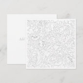 フラットノートカード： WILLIAM MORRIS ：フローラルパターン ノートカード (正面/裏面)