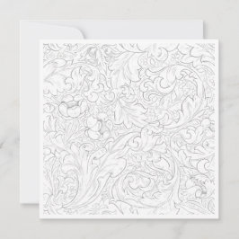 フラットノートカード： WILLIAM MORRIS ：フローラルパターン ノートカード