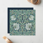 フラットノートカード： WILLIAM MORRIS : PANIMEL ノートカード (正面/裏面インサイチュ)