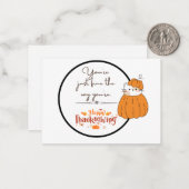 フラットノートサンクスギビング ノートカード (正面/裏面インサイチュ)