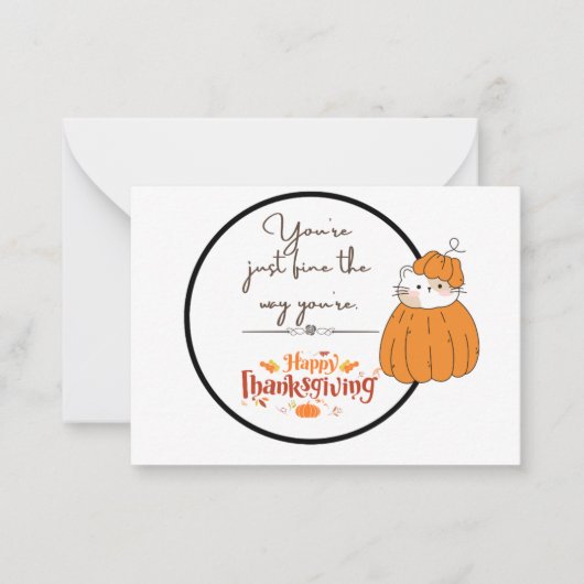 フラットノートサンクスギビング ノートカード (正面)