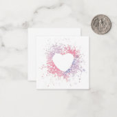 フラットノートハートの入力 ノートカード (正面/裏面インサイチュ)