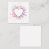 フラットノートハートの入力 ノートカード (正面/裏面)