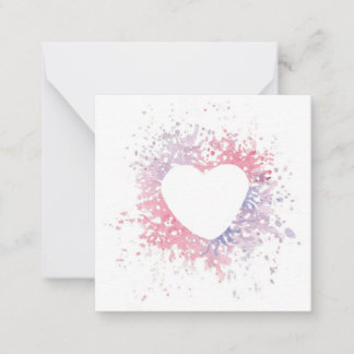 フラットノートハートの入力 ノートカード