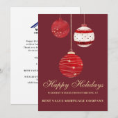 フラットハッピーホリデーズウォーターカラービジネス シーズンカード (正面/裏面)