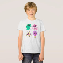 フラットハロウィンキャラクターコレクション – かわいいカートゥーン トライブレンドTシャツ