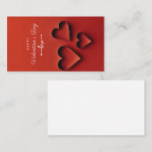 フラットバレンタインデイカード ノートカード (正面/裏面)