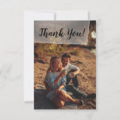 フラットパ結婚ネルの写真サンキューカード サンキューカード (正面)