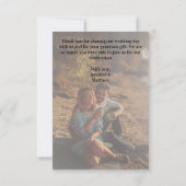 フラットパ結婚ネルの写真サンキューカード サンキューカード (裏面)