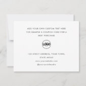 フラットビジネスモダンサンキューカード サンキューカード (裏面)