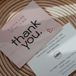 フラットビジネスモダンサンキューカード サンキューカード