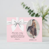 フラットピエレガントックスティファニーホワイトボウサンキューカード サンキューカード (スタンド正面)