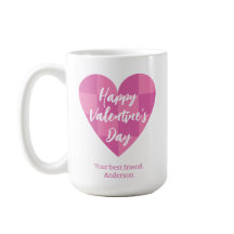 フラットピンクハッピーバレンタインデー