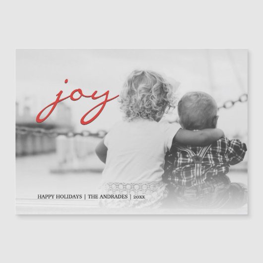 フラットフォトクリスマスジョイキッズカスタムホリデーフォト (正面)