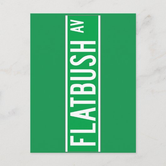 フラットブッシュ・アヴァーニューヨーク・通りサイン ポストカード (正面)