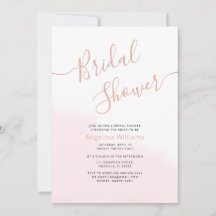 フラットブライダルシャワー招待カード