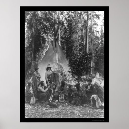 フラットヘッドインディアンプレクリスマスギャザリング1916 ポスター (正面)