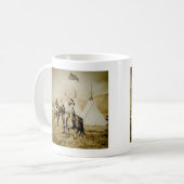 フラットヘッドインディアンヴィンテージ先住民アメリカンウォリアーズ コーヒーマグカップ (正面左)