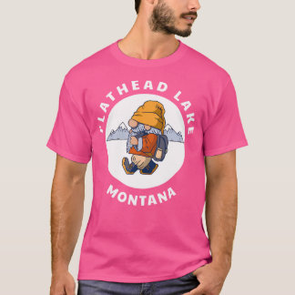 フラットヘッドレイクモンタナマウンテンズハイキング格言マウントソ Tシャツ