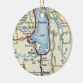 フラットヘッドレイクMTヴィンテージマップ セラミックオーナメント (左)
