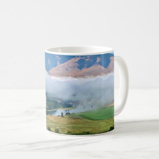 フラットヘッド川の雲 コーヒーマグカップ (正面右)