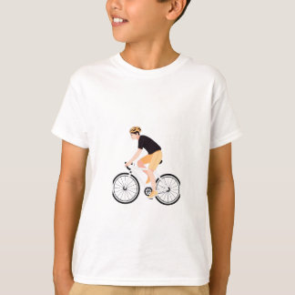 フラットベクターグラフ 自転車に乗る男性 スポーツ サイクリスト Tシャツ