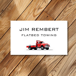 フラットベッドトーイングレポサービスレッドトウトラック 名刺