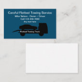 フラットベッド曳航及びレッカー付きサービス 名刺 (正面/裏面)