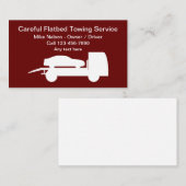 フラットベッド牽引2トラックの運転者名刺 名刺 (正面/裏面)