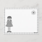フラットペイズリー – 水色 – はがき (裏面)
